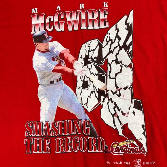 Vintage 1998, St. Louis Cardinals MLB, Mark McGuire T-shirt XL - Picture 3 of 6